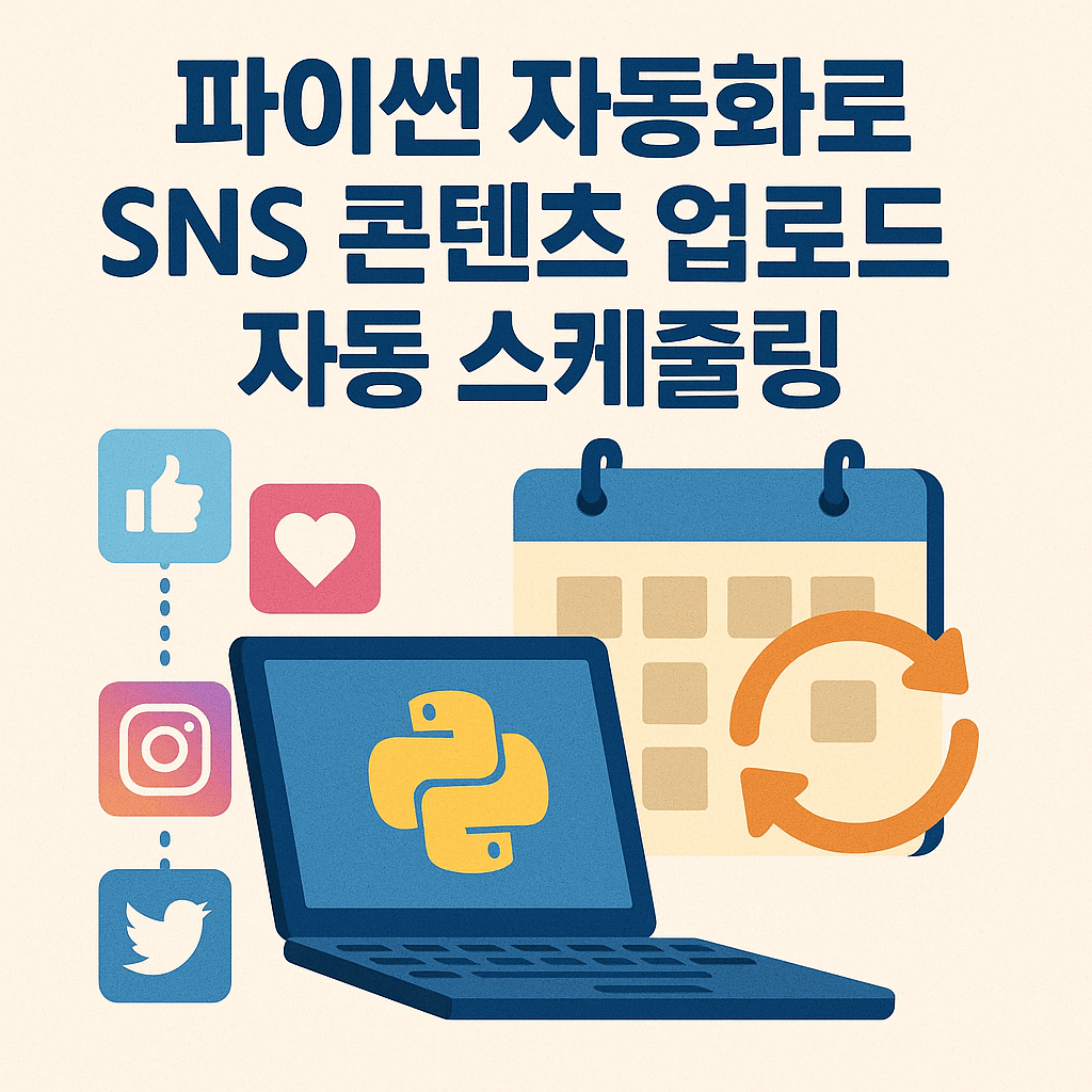 파이썬 자동화로 SNS 컨텐츠 업로드 자동 스케줄링