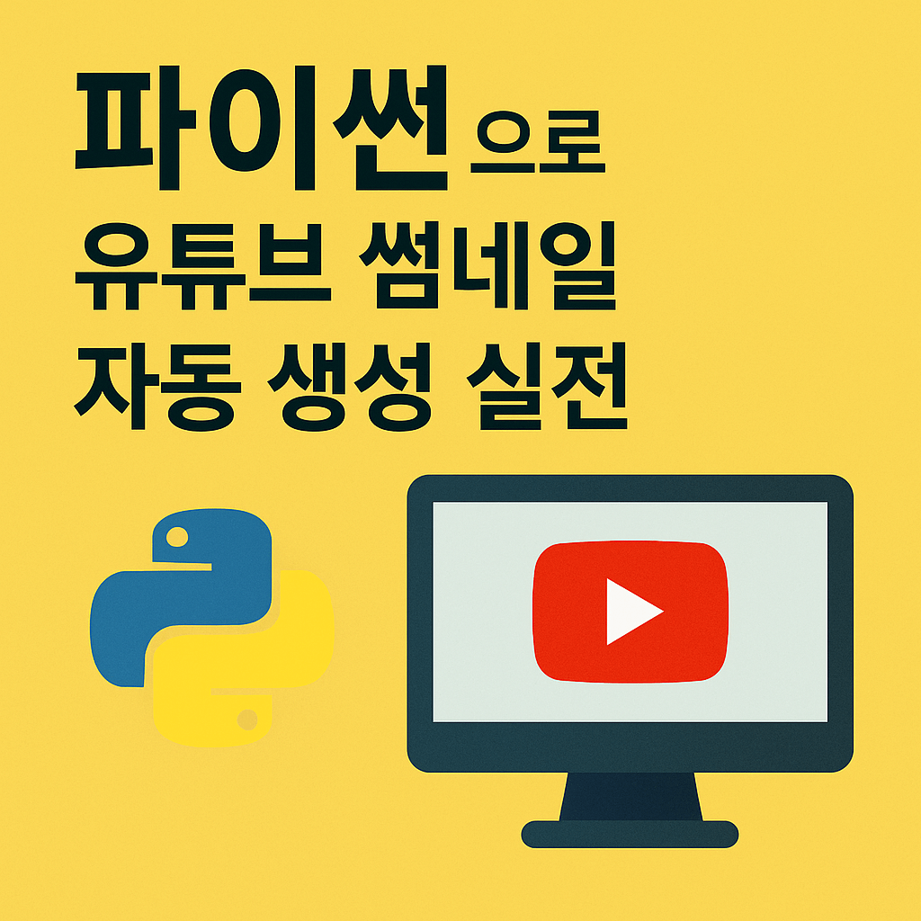 파이썬으로 유튜브 썸네일 자동 생성